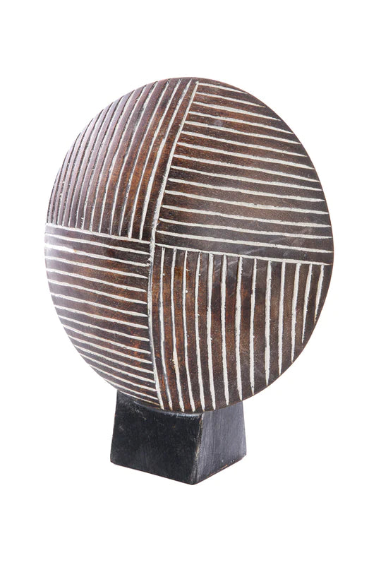 West African Wood Shield Sculpture