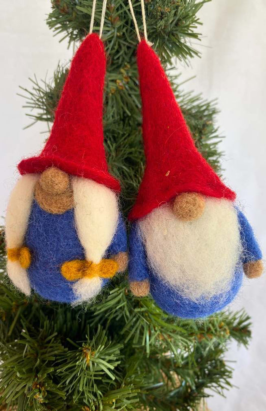 Felt Gnome Male and Female ornament