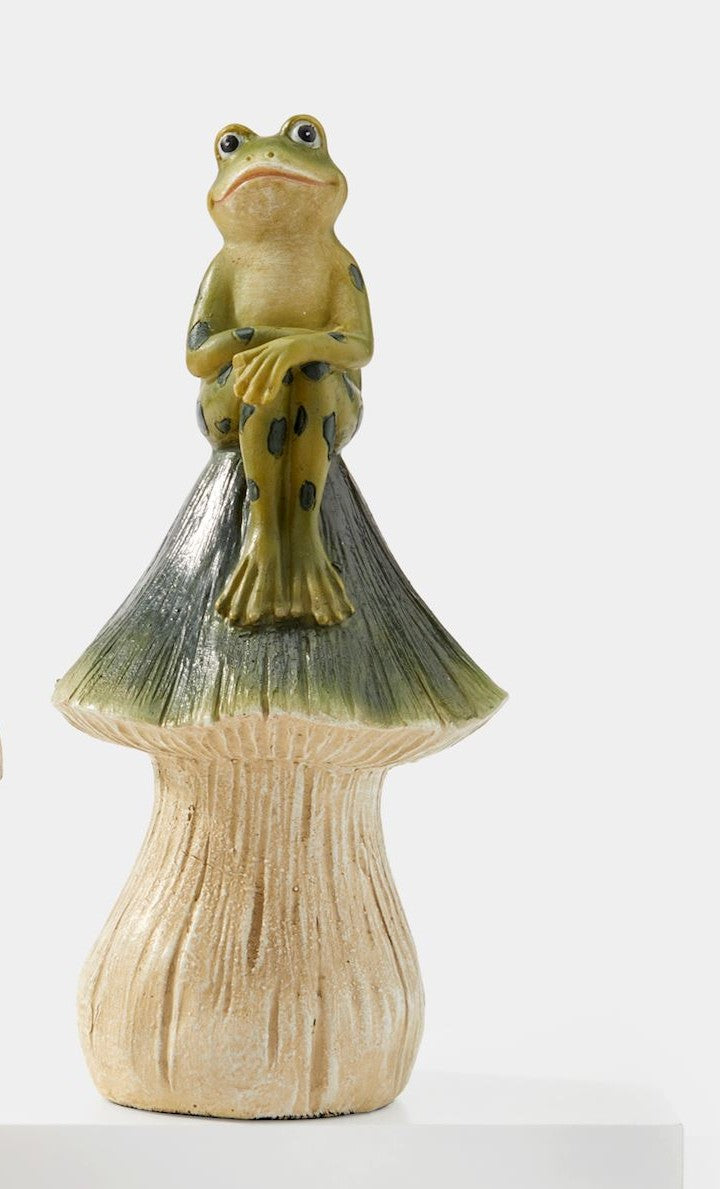 Frog Mushroom Figurines