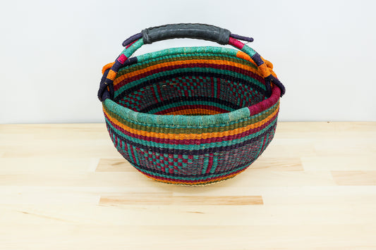 Rubber Handle Large Market Basket with Recycled Rubber Handle