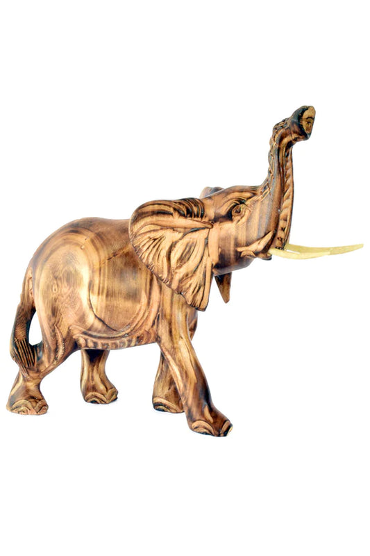 Kenyan Jacaranda Wood Jumbo Elephant- Trunk Up
