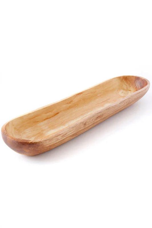 Wild Olive Wood Plain Cracker Bowl