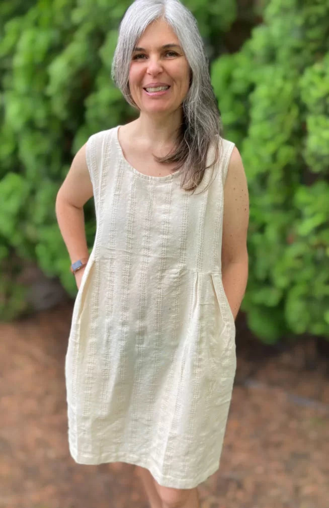 Cotton Smock Dress (Honeycomb)