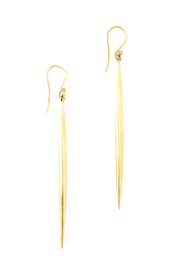 Brass and Cow Bone Javelin Earrings