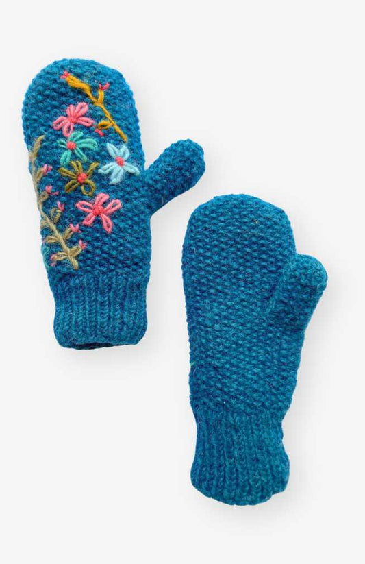 Moss stitched Mittens
