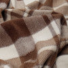 Plaid Scottish Alpaca Blend Blanket Reversible Earth Tones Fringed Borders