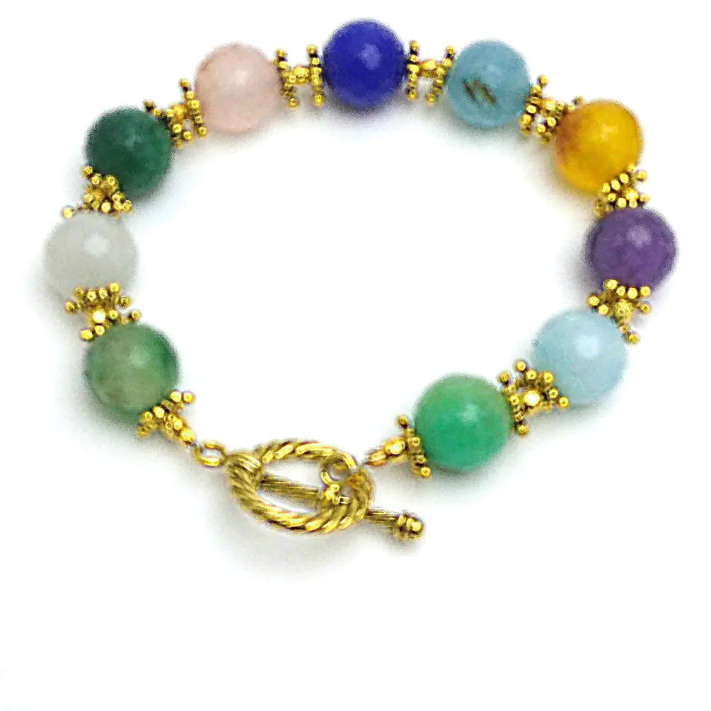 Potpourri Royal Cross Clasp Semiprecious Gemstone Bracelets