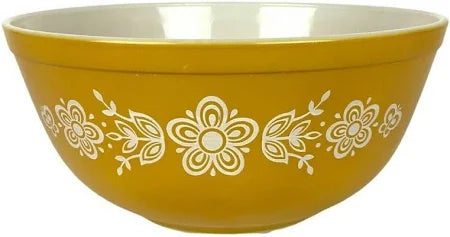 Vintage Pyrex Butterfly Gold MEDIUM Mixing Bowl - 400 Series 1972