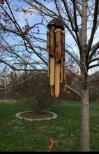 Load image into Gallery viewer, Fireburnt Bamboo Wind Chimes
