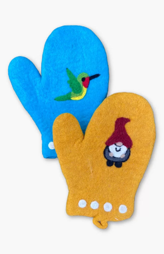 Needle felted Oven Mitt