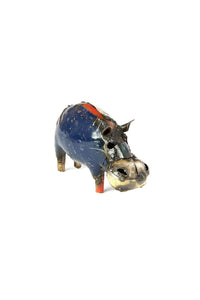 Tiny Colorful Recycled Oil Drum Hippo