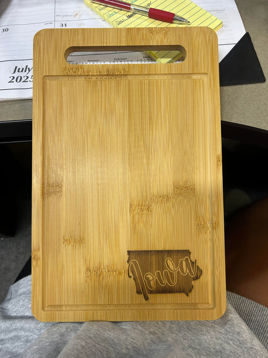 Wooden Iowa Cutting Boards