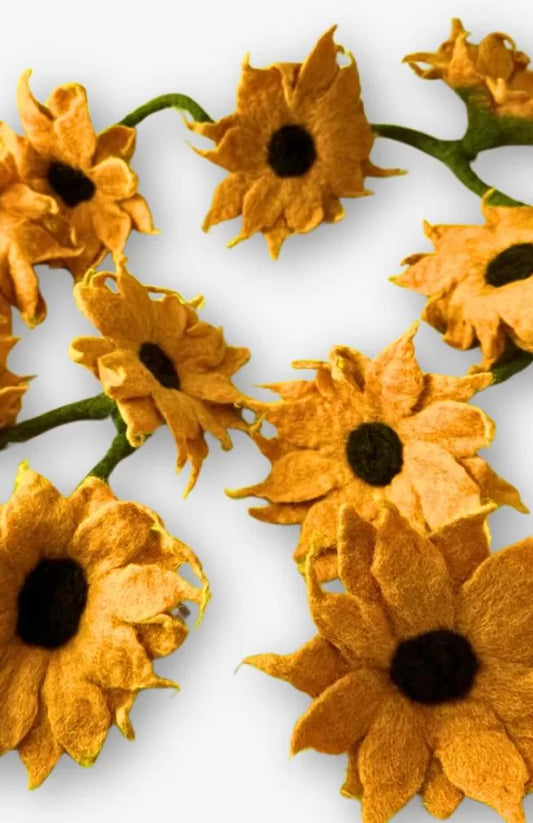 Felt Flower Sunflower Garland