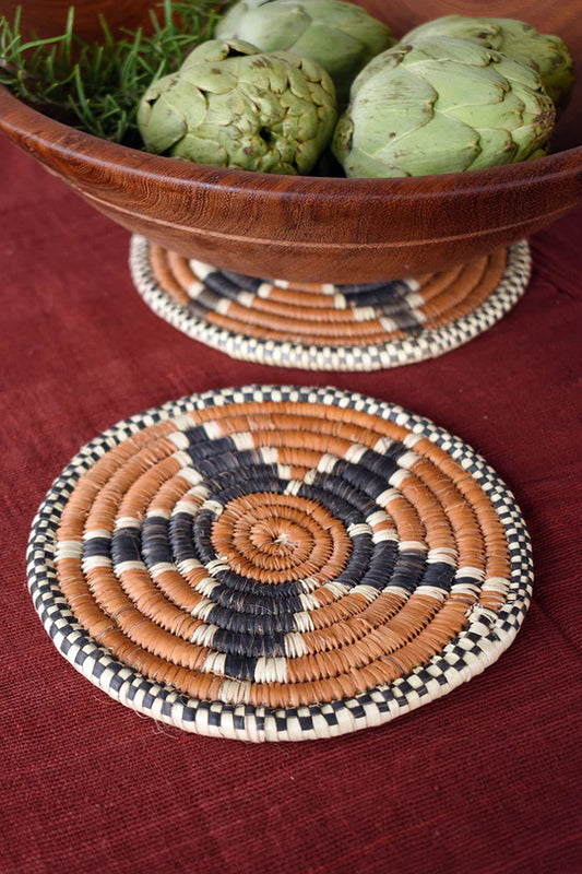 Assorted 7" Palm Trivets from Zambia