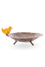 Load image into Gallery viewer, Recycled Metal and Stone Bird Bath from Zimbabwe
