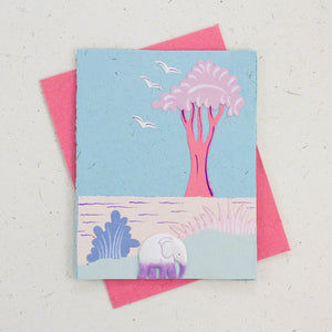 Greeting Card - Pooh Paper Elephants