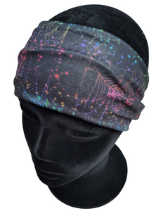 Neon Colored Spider Web Headband
