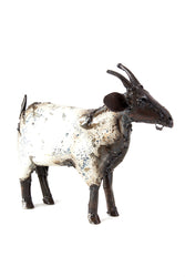 Small Recycled Metal African Farm Goat