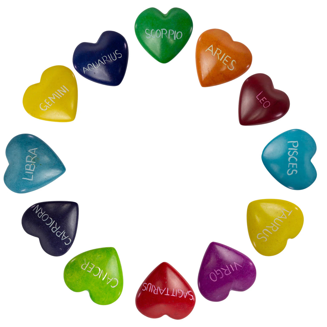 Zodiac Soapstone Hearts