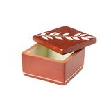 African Bamboo Square Soapstone Boxes