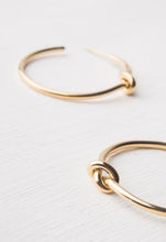 Load image into Gallery viewer, Kathy Knot Gold Hoops
