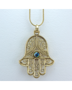 Filagree Hamsa Necklace