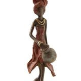 Bronze Water Bearer Burkina Sculpture