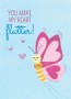 Heart Flutter Love Card