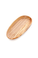 Load image into Gallery viewer, Shallow Wild Olive Wood Oval Serving Bowls
