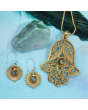 Load image into Gallery viewer, Filagree Hamsa Necklace
