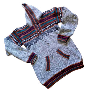 Alpaca Blend Hooded Baja Sweater