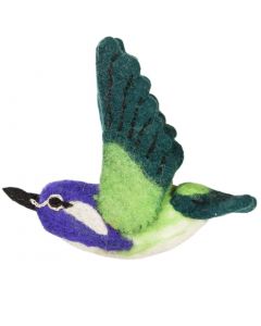 Wild Woolie Felt Bird: Costas Hummingbird