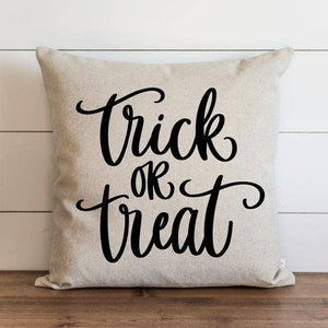Trick Or Treat White Pillow Cover