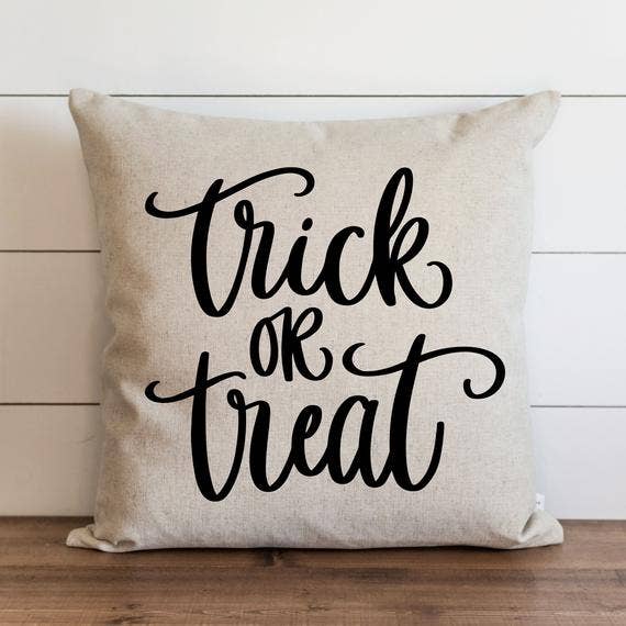 Trick Or Treat Natural Pillow & Insert
