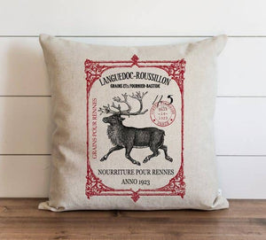 Framed Reindeer Pillow Cover