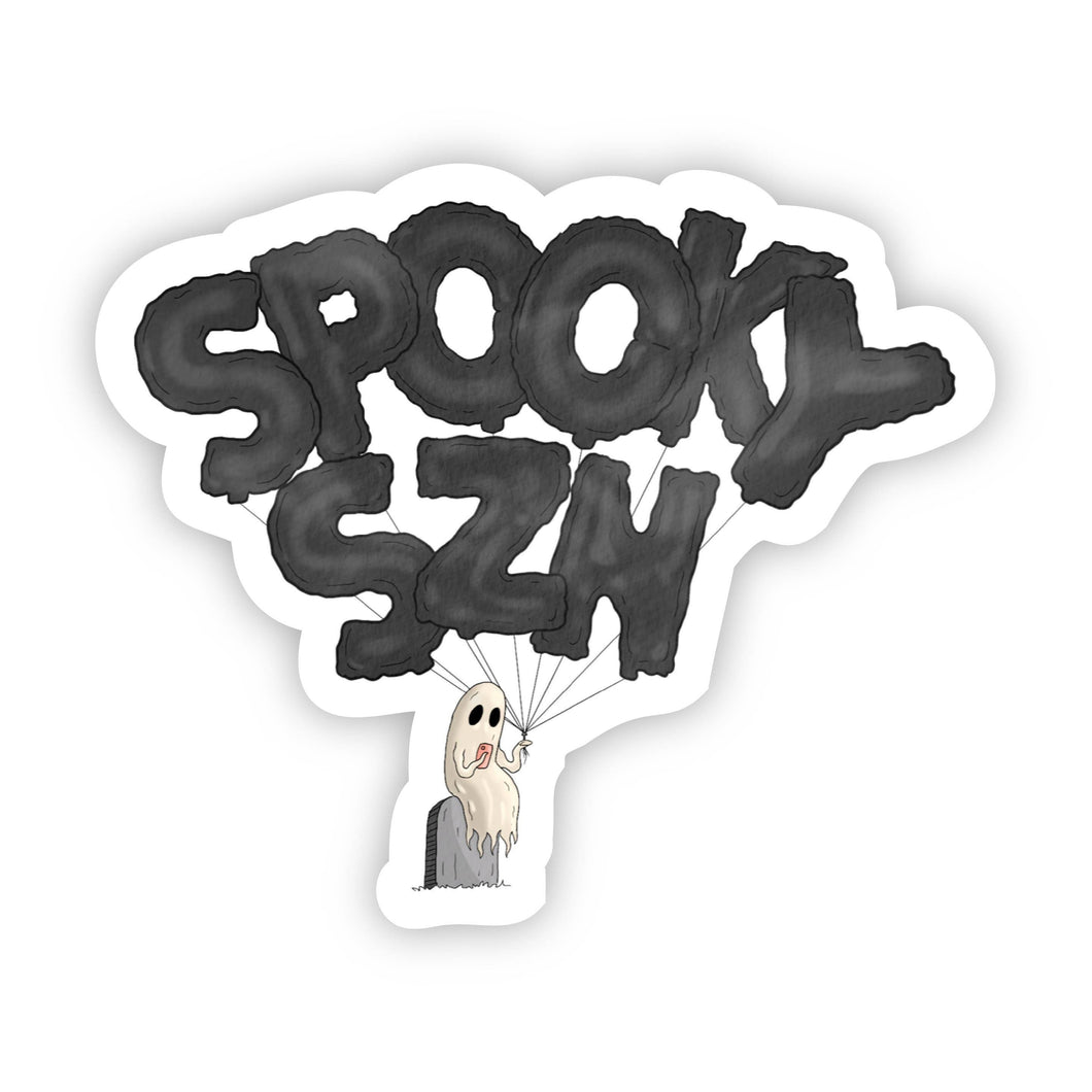 Spooky Szn Black Balloon Halloween Sticker