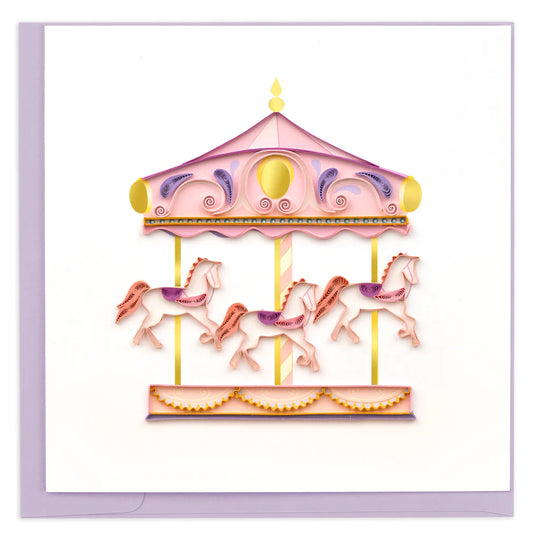 Quilled Carousel Greeting Card