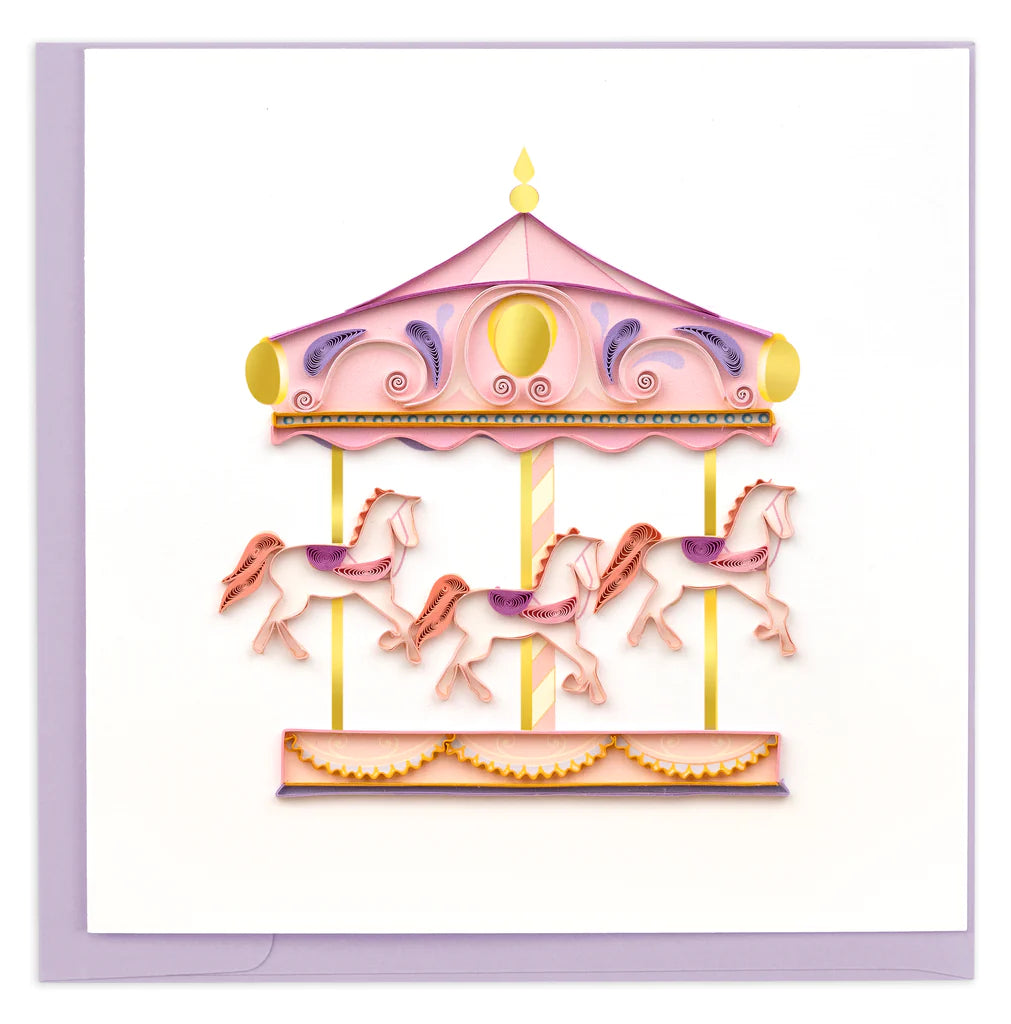 Quilled Carousel Greeting Card