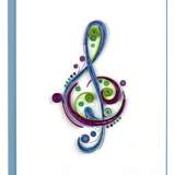 Quilled Treble Clef Gift Enclosure Mini Card