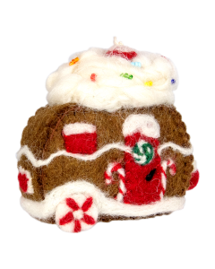 Felt Orn Cupcake Gingerbread Camper