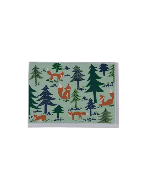 Foxy Evergreens Card