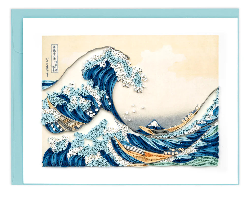 Artist Series - Quilled The Great Wave off Kanagawa, Hokusai Greeting Card