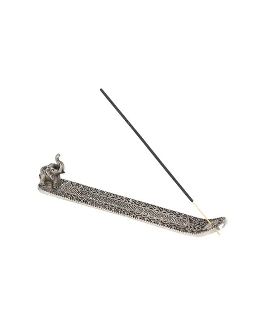 Silver Elephant Incense Holder