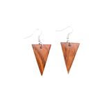 Load image into Gallery viewer, Wood Triangle Earrings
