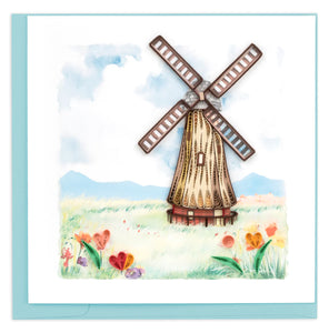 Quilled Dutch Windmill Greeting Card