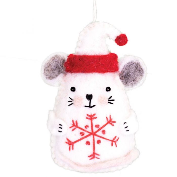 Felt Ornament: Snowflake Mouse