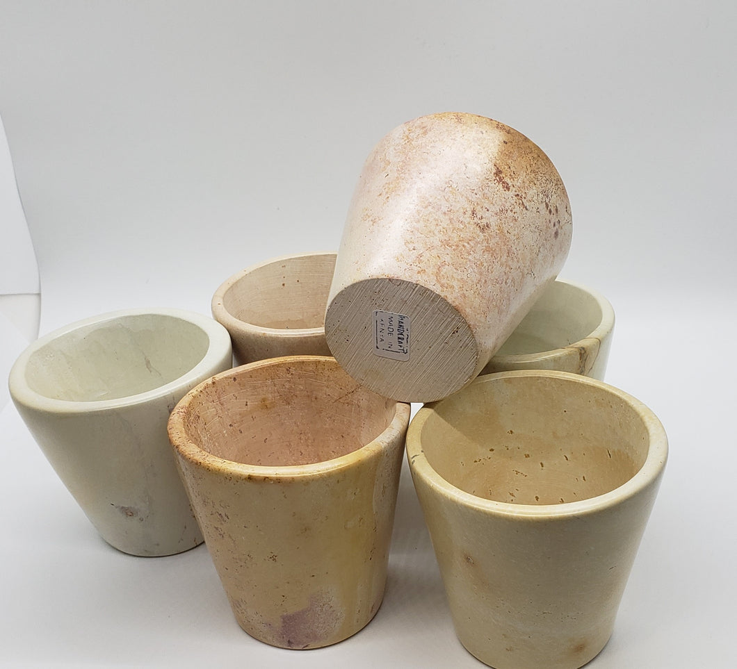 Natural Soapstone Round Planter