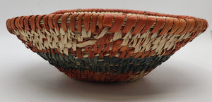 Raramuri Bowl 8" Palm and Yucca Leaves Woven Mexican Traditional Tribal