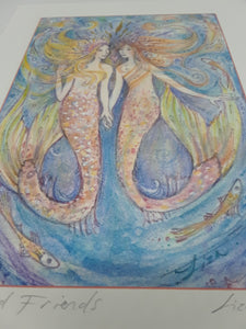 Liza Paizis 'Mermaid Friends' Print