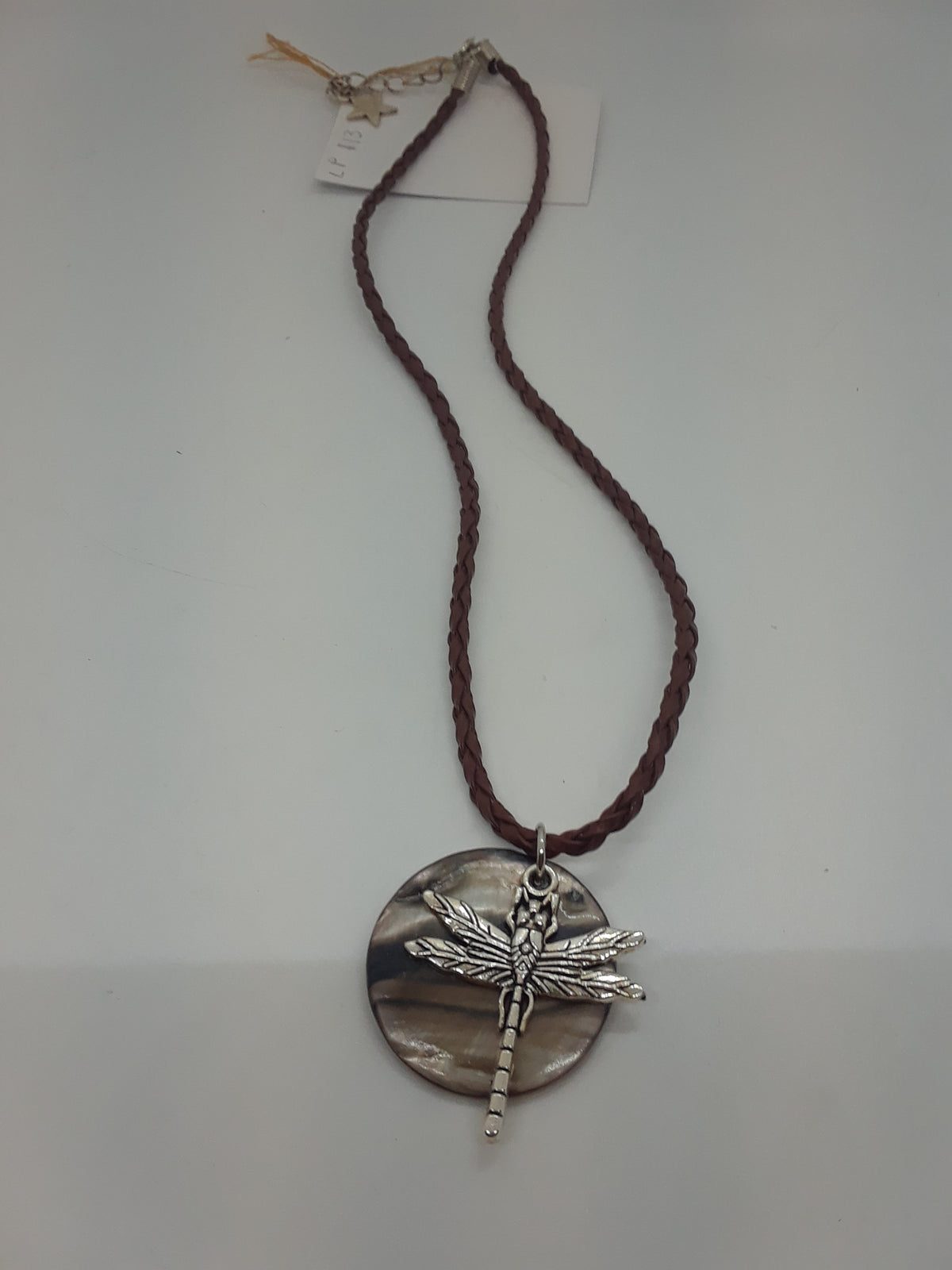 Liza Paizis 'Dragonfly Mother of Pearl' Necklace